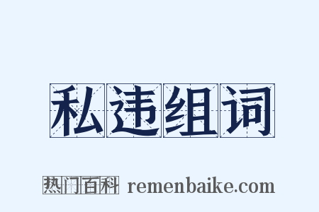 私违组词是什么意思的图片